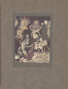 「ベッドカーテン！」、1915 作： Arthur Rackham